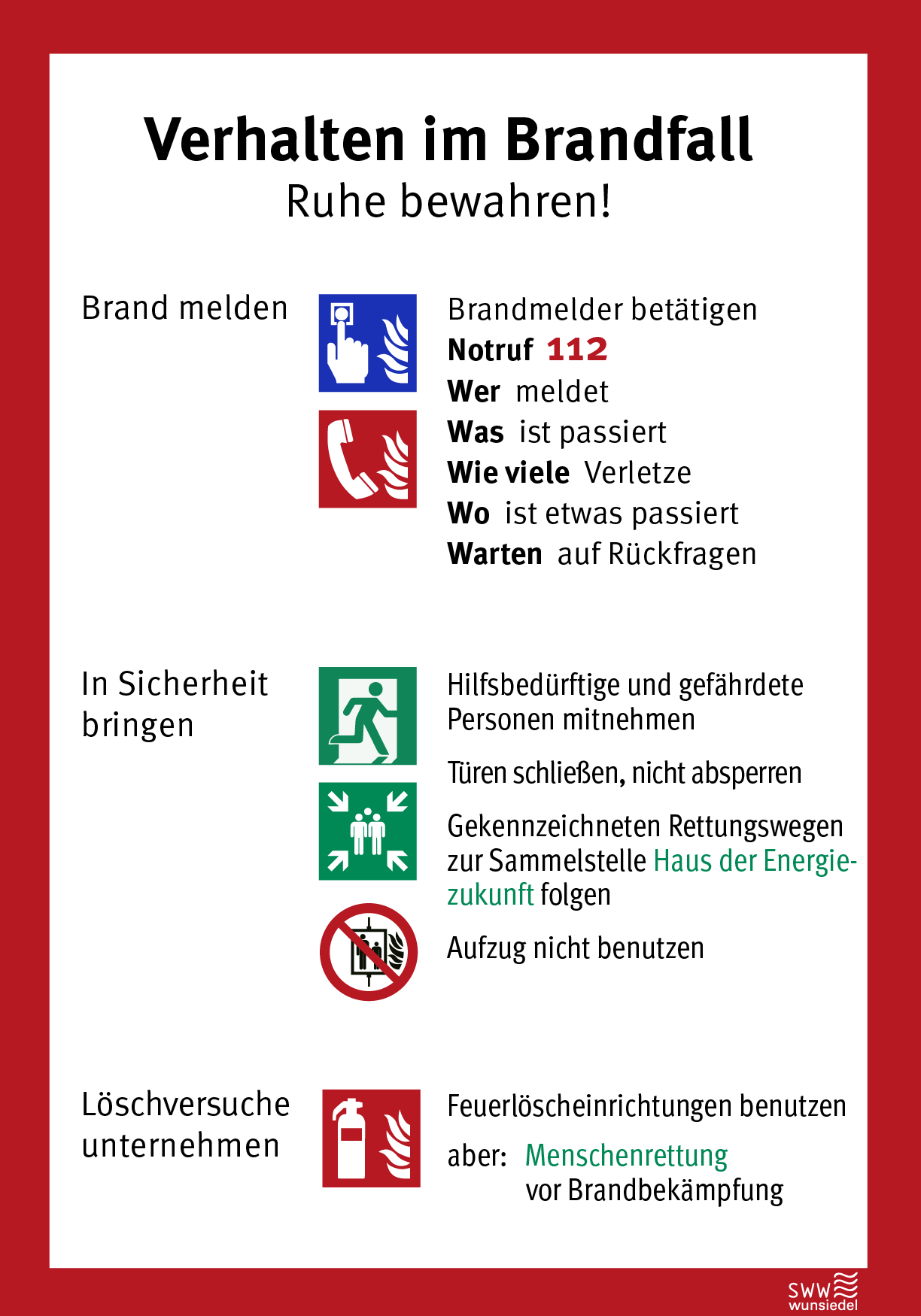 Verhalten im Brandfall